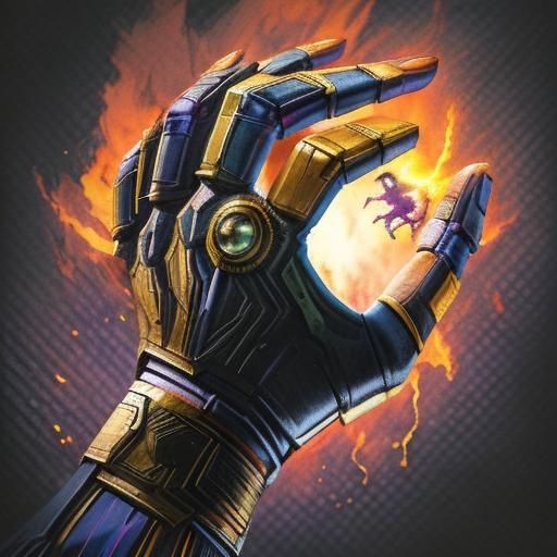 Heroic Figure Running Toward Burning City in Comic Art