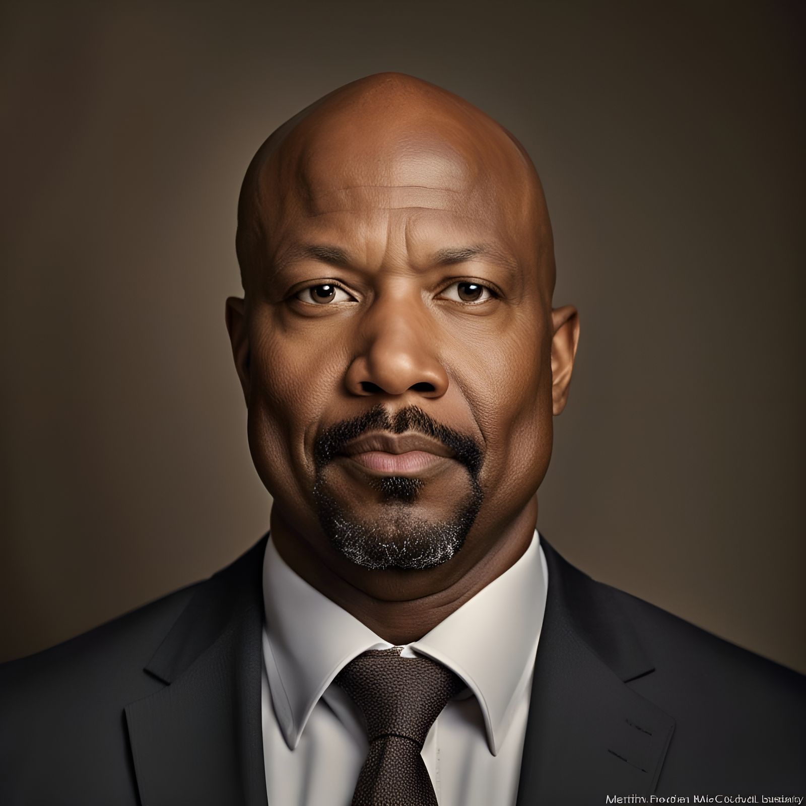 Professional Portrait of Bald African American Man