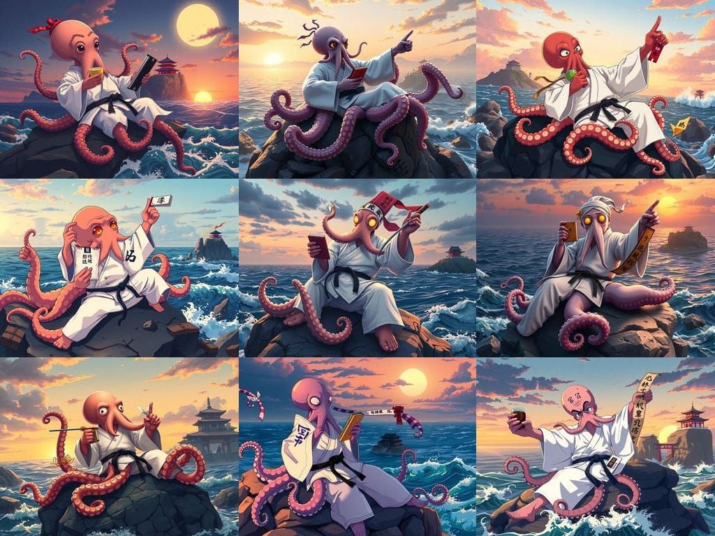 Octopus Sensei: Anime-Style Martial Arts Master