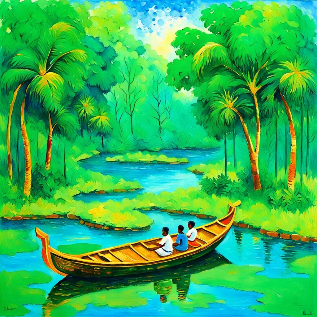 Kerala and Chattisgarh Cultural Heritage: Gouache Impression...