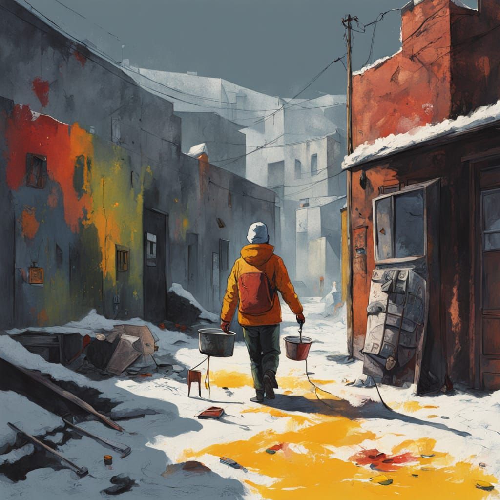 Little Artist Unveils a Vast, Vibrant World on a Grey Canvas