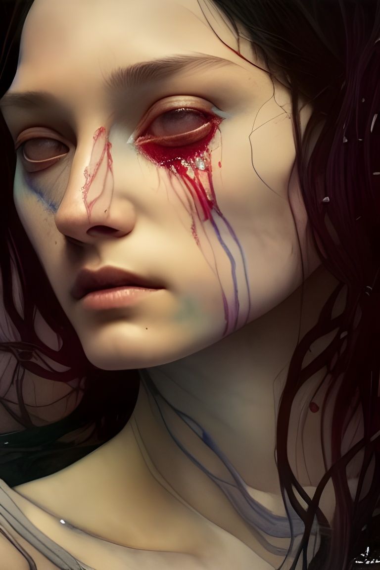 Clementine Portrait in Digital Watercolor Style