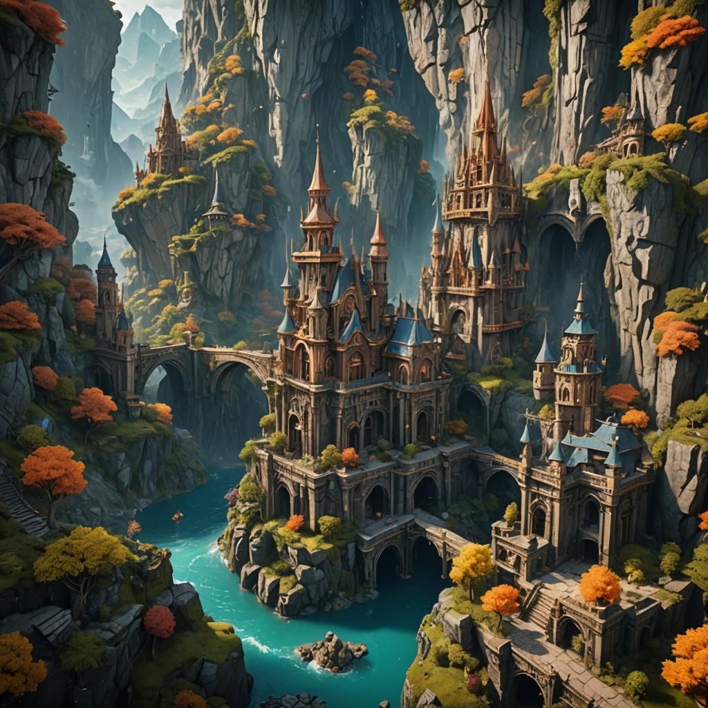 Fantastical Matte Painting with Deep Color