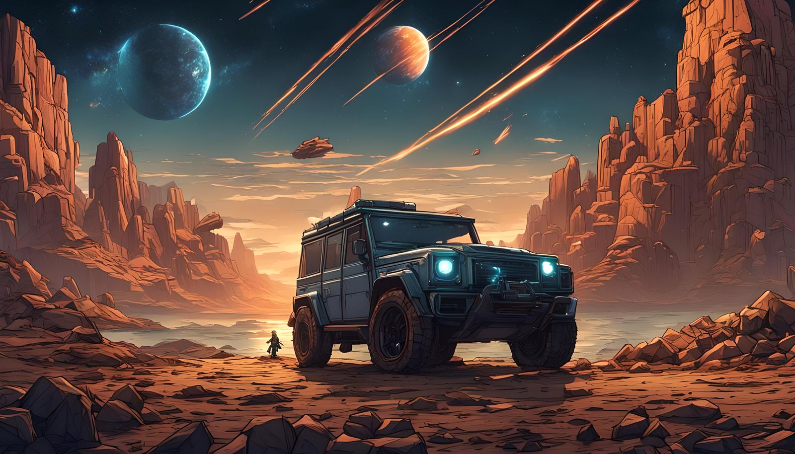 Stargazing Comic Book Art in 3D Cinematic Style