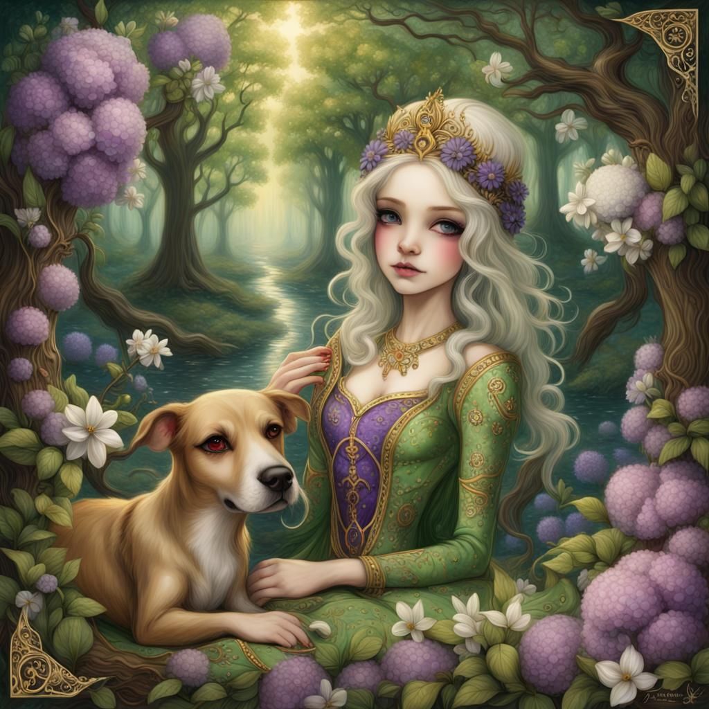 Queen of Hearts in Fae Valley, Illustrated Style