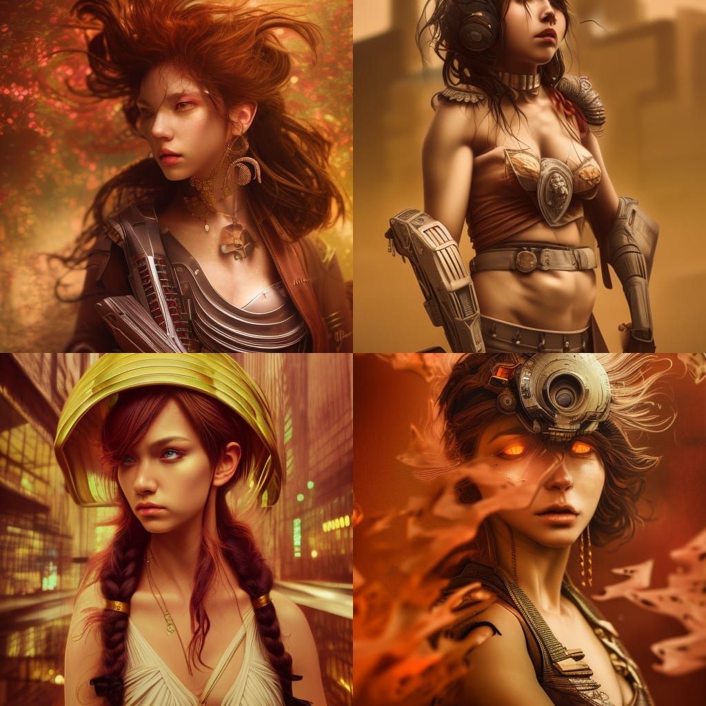 Wonder Woman Anime Portrait in Graffiti Art Style