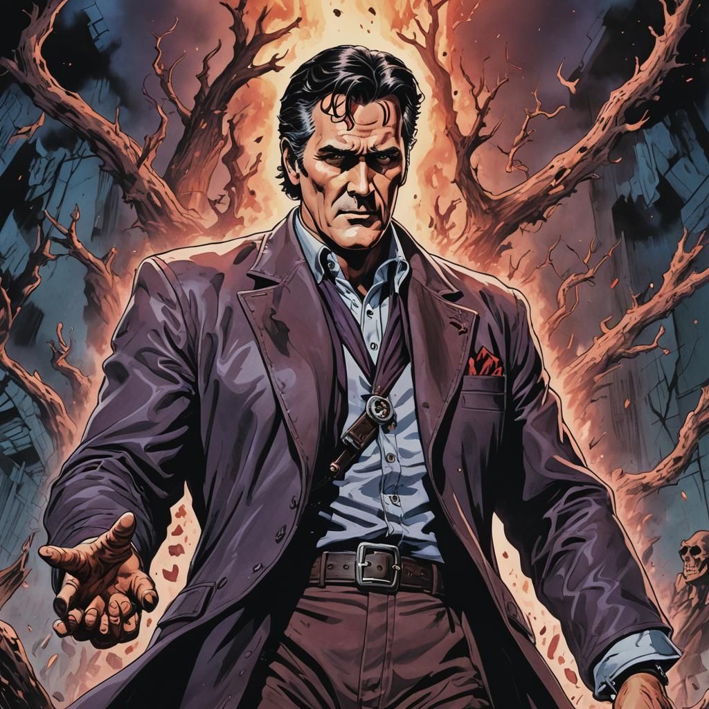 Bruce Campbell as Antichrist in Anime Style