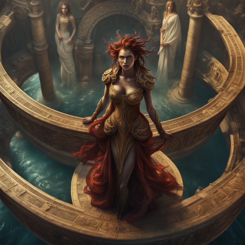 Detailed Medusa Image in Mighty Dress