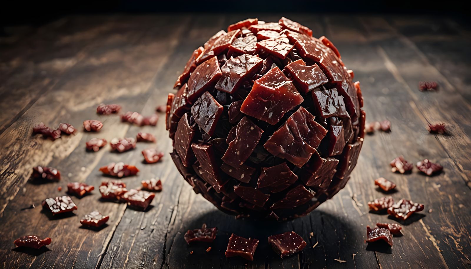 Beef Jerky Sphere: Cinematic Film Still