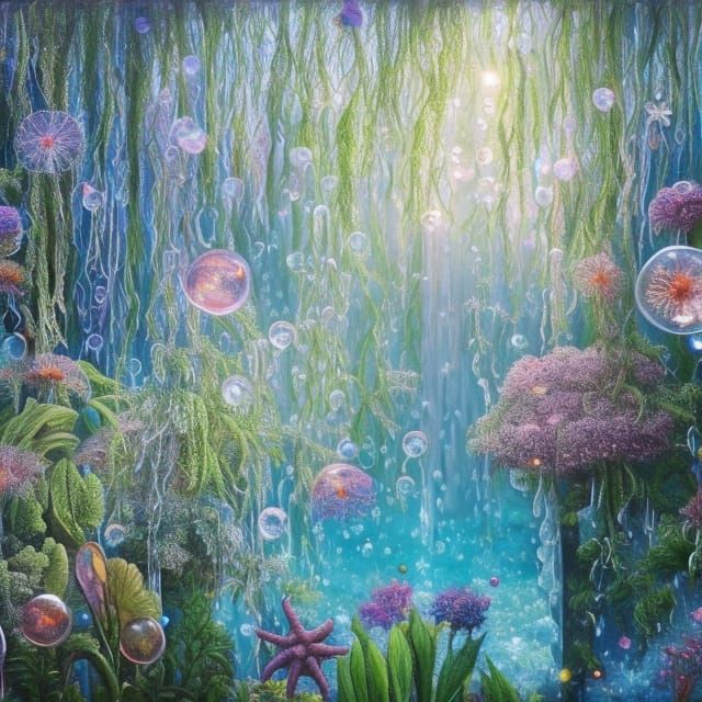 Winter Garden Transformed into Aquatic Dreamscape