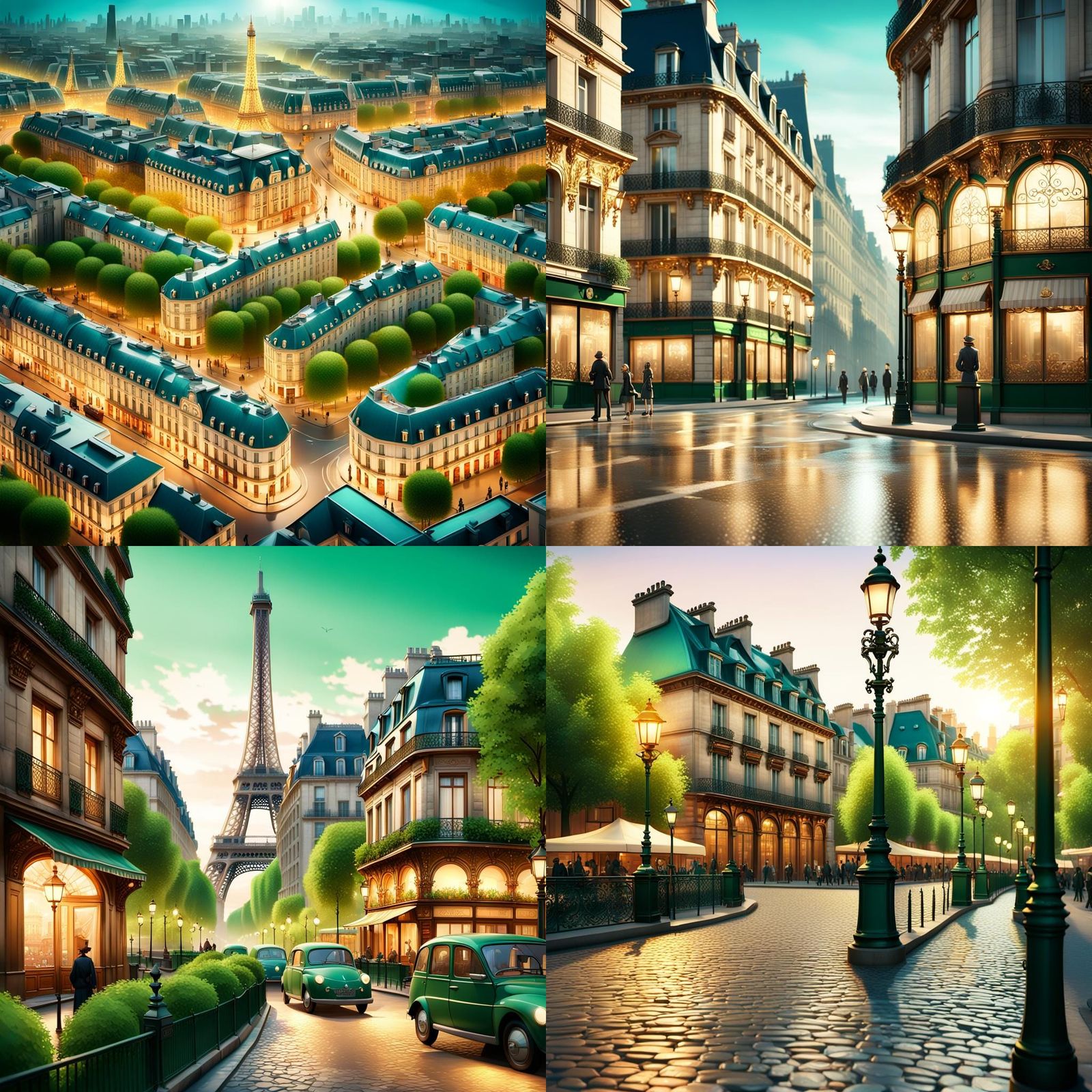 Paris at Night: A Radiant Anime-Inspired Cityscape