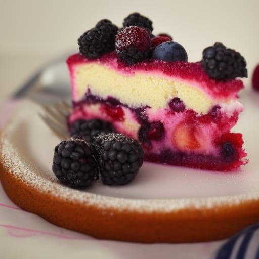 Divine Berry Cake in Heavenly Light