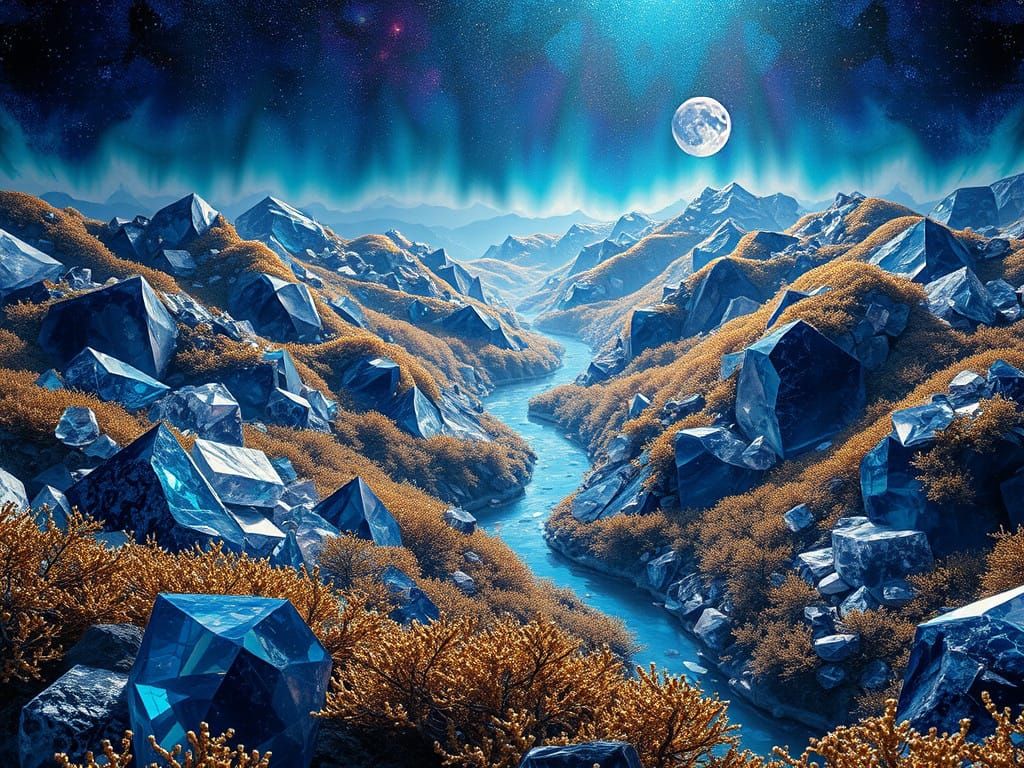 Gemstone Realms in Ethereal Radiance