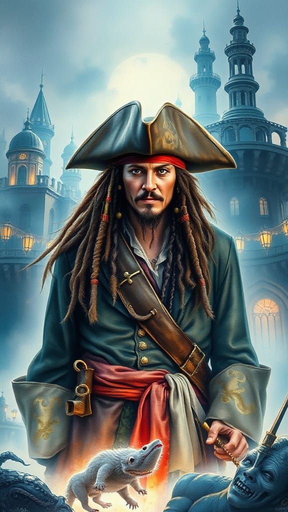 Ethereal Caribbean Fantasy with Jack Sparrow at its Center