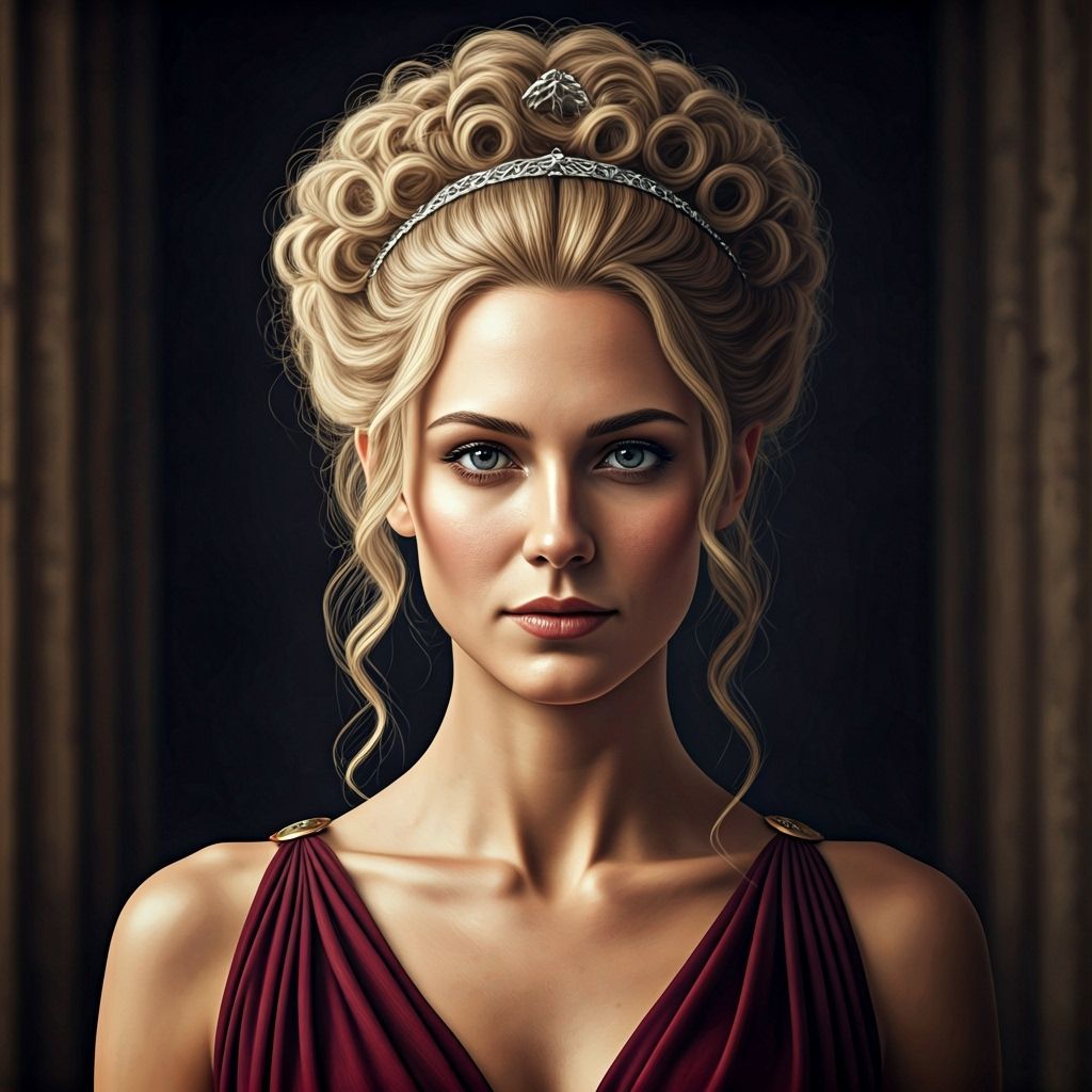 Greek Goddess of Charm in Ancient Temple