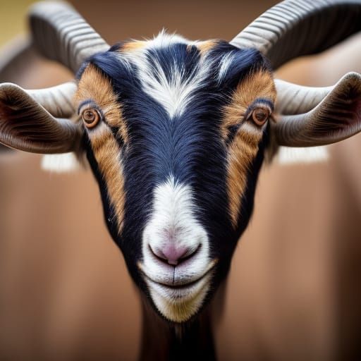 Goat Pupil Close-Up with Shallow Depth of Field