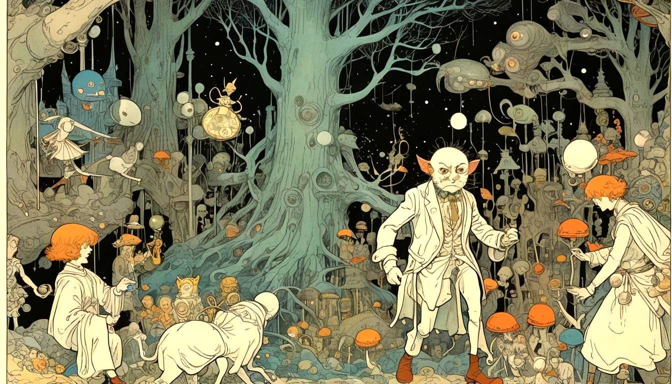 Nightmare in Wonderland: A Vintage Comic Poster