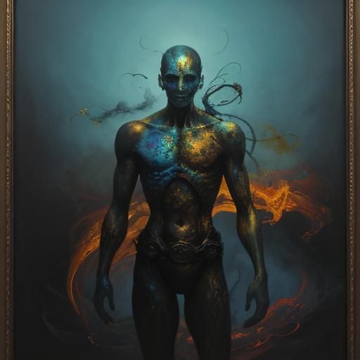 Surreal Figure at Threshold in Dreamlike Style