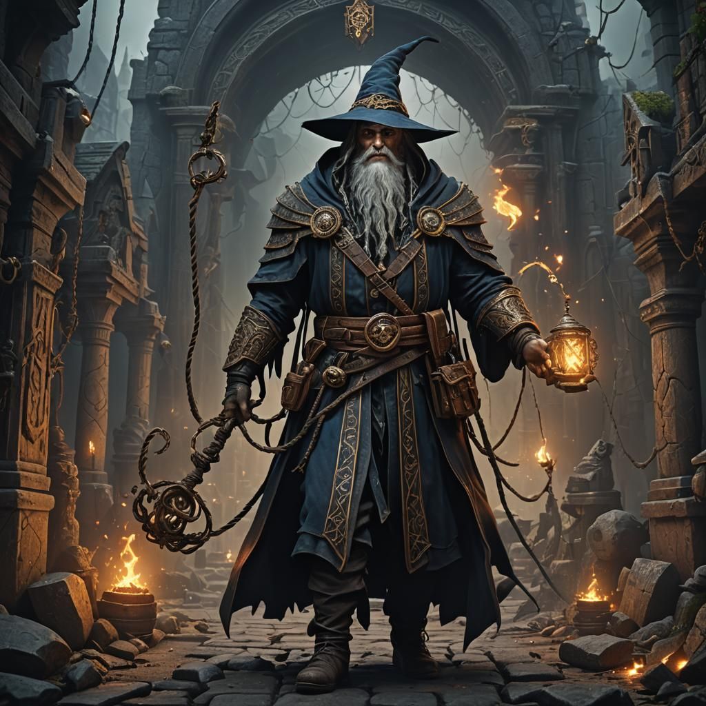 Wizard Guardian of Dark Artifacts: Fantasy Concept Art