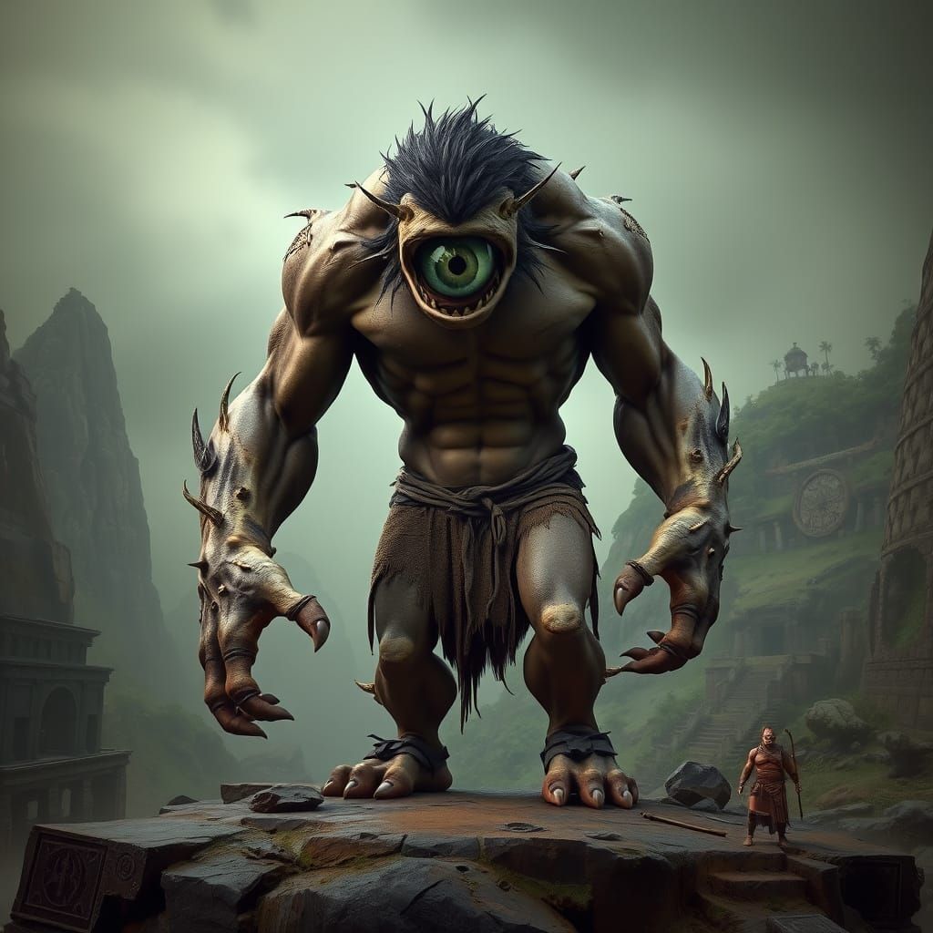 Colossal Cyclops in Primordial Wilderness
