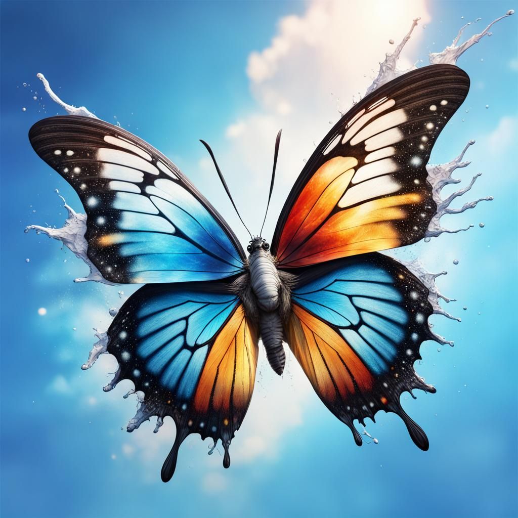 Butterfly in the sky