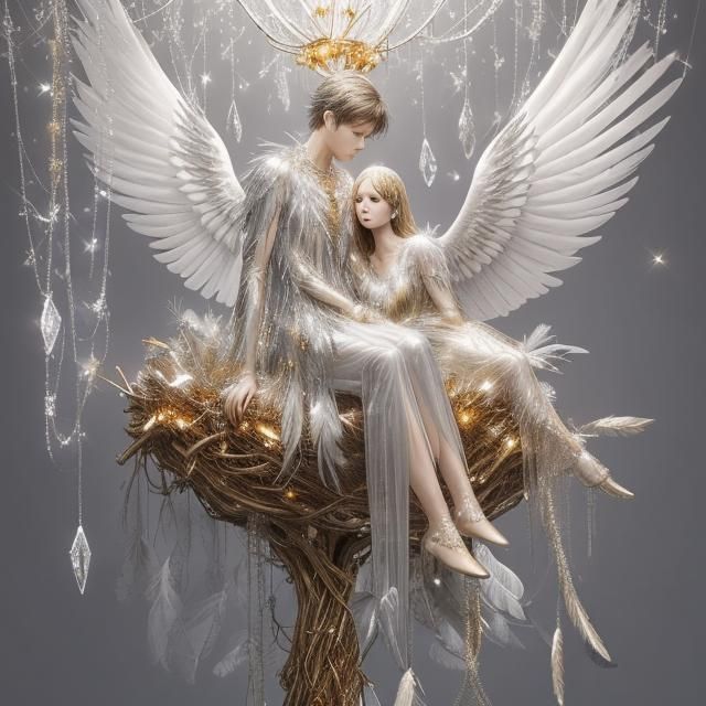 Winged Humanoids in Crystalline Nest