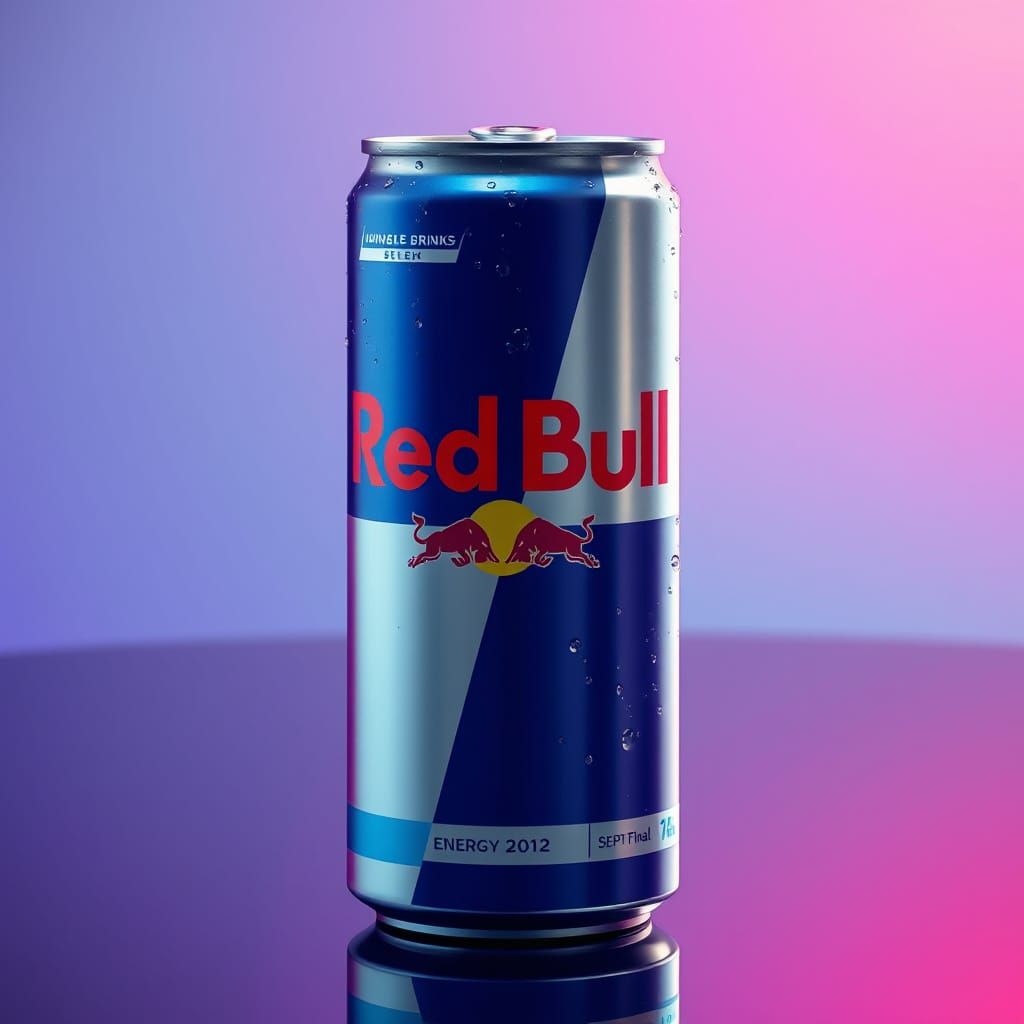 Red Bull Can in Futuristic 3D Render
