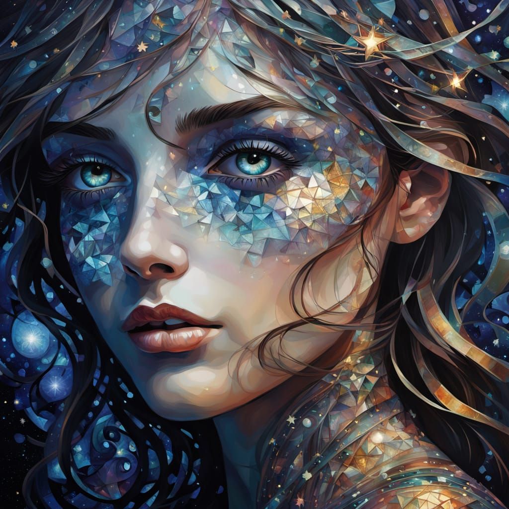 Enchantress Surrounded by Celestial Glass