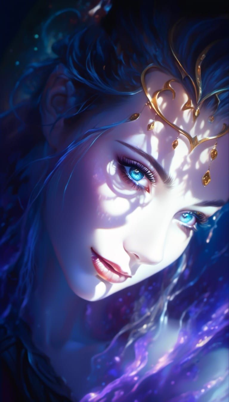 Celtic Sorceress Portrait in Hyperrealistic Fantasy Art