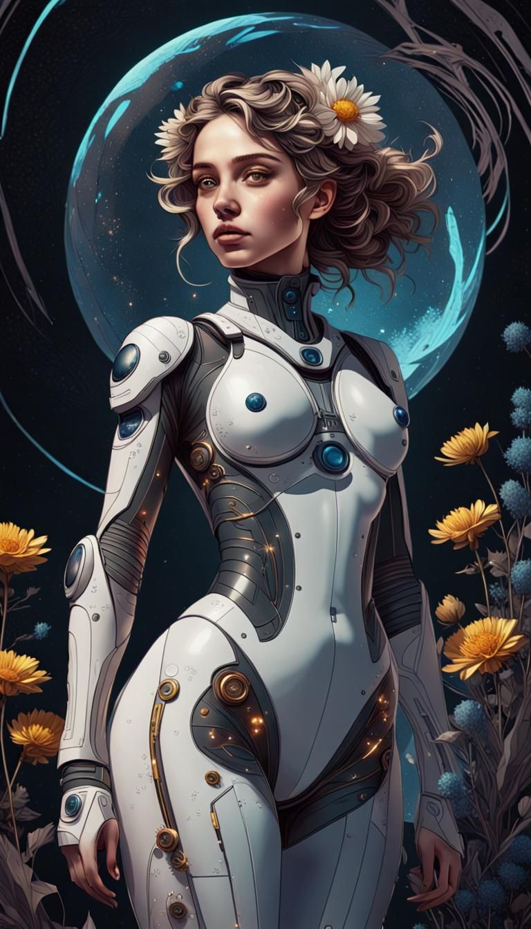Futuristic Astronaut on Venus, Fantasy Art