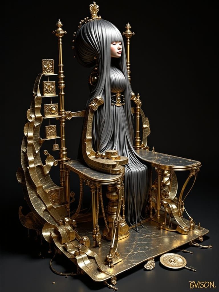 Wacky UPS Truck with Wig as Deformed Caricature