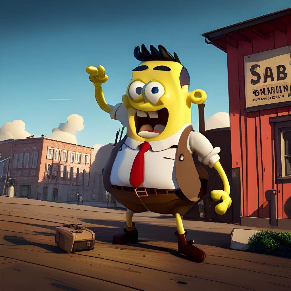 Mr. Bean & SpongeBob Redneck Hybrid in 3D
