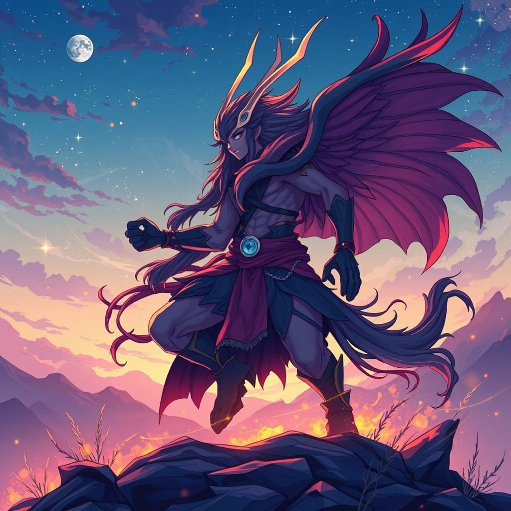 Vibrant Anime Masterpiece with Cel-Shaded Lighting