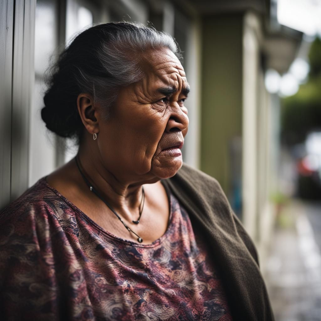 Furious Samoan Woman Locked Out: Professional Photo