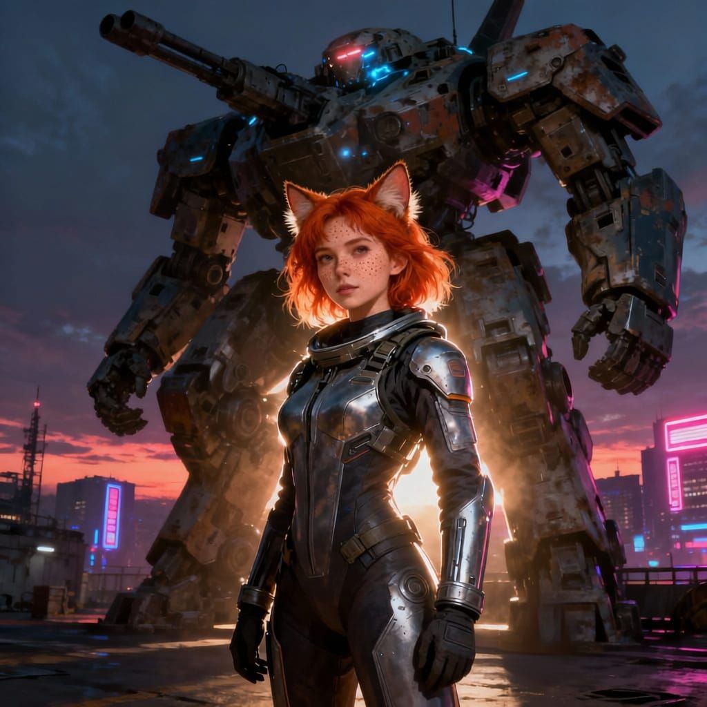 Ginger Mech Pilot by Neon Cityscape