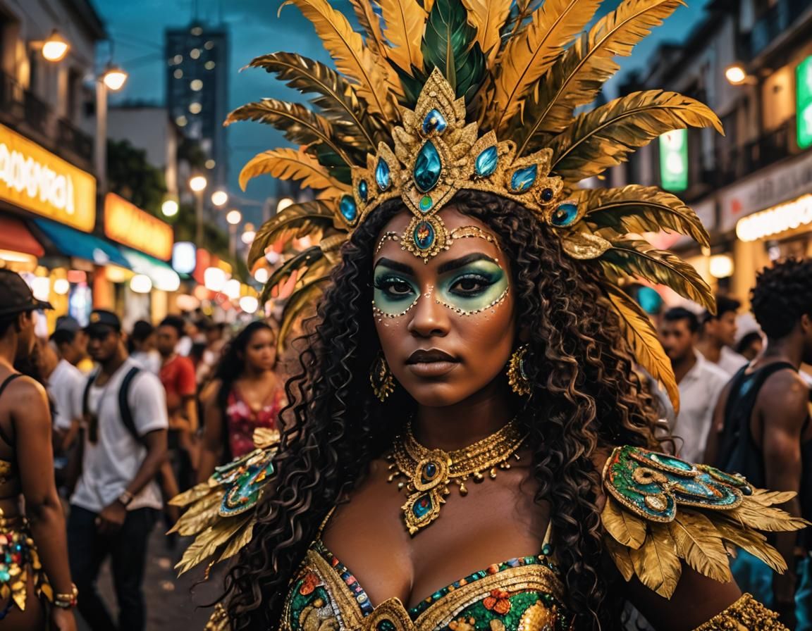 Passista Sambando: Rio de Janeiro Carnival Photography
