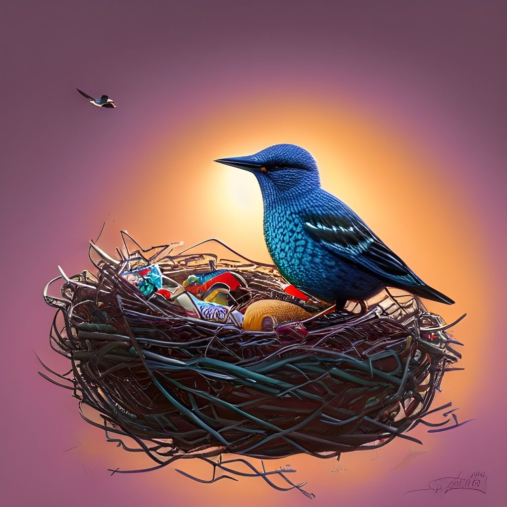 Starling in Nest Inspired by Pixar and Disney