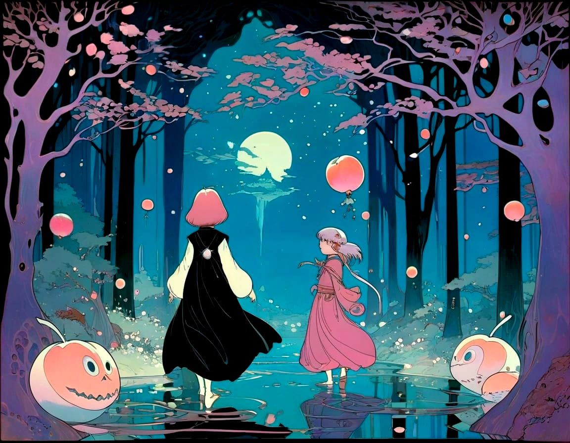 Enchanting Fantasy Landscape in Cel-Shaded Style