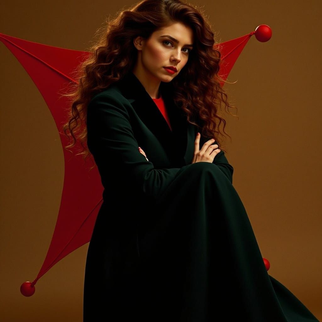 Abstract Geometric Curves and Spirals in Digital Art