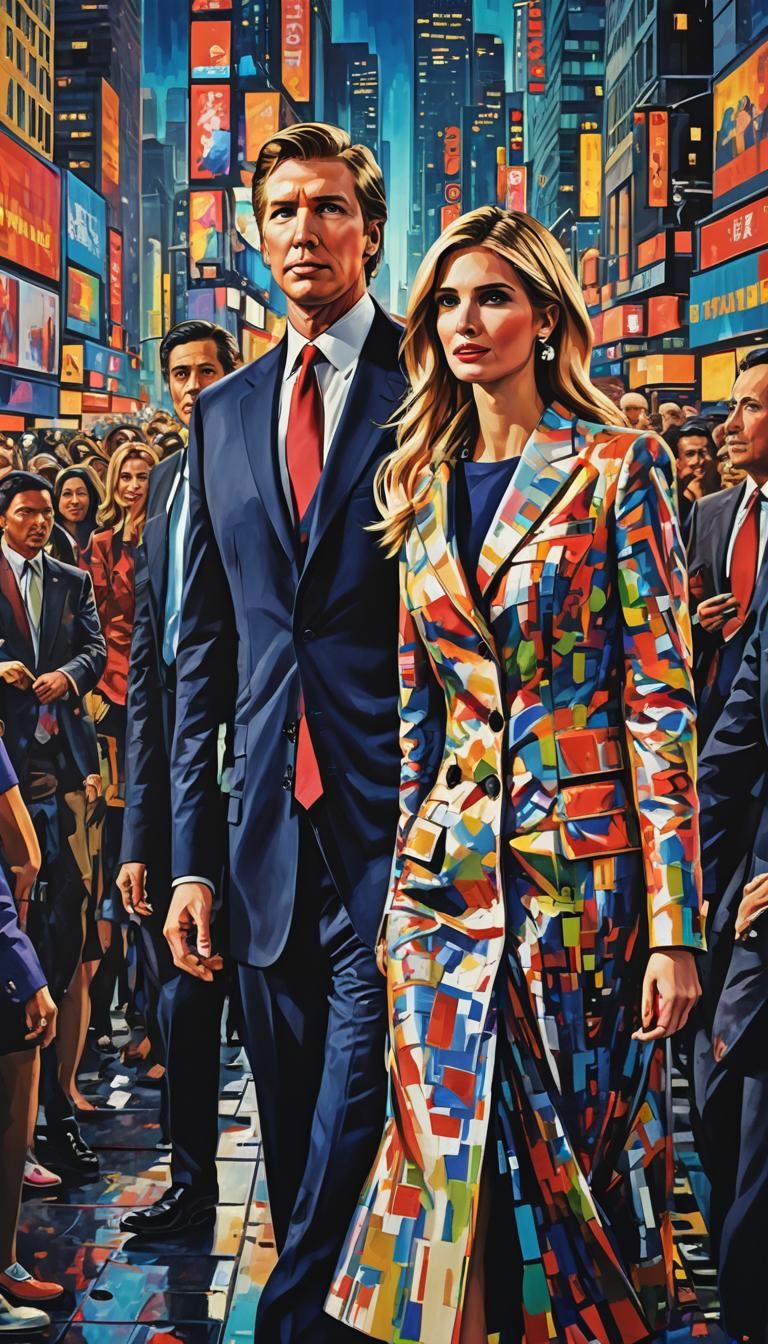 Donald and Ivanka Trump in Political Pop Art