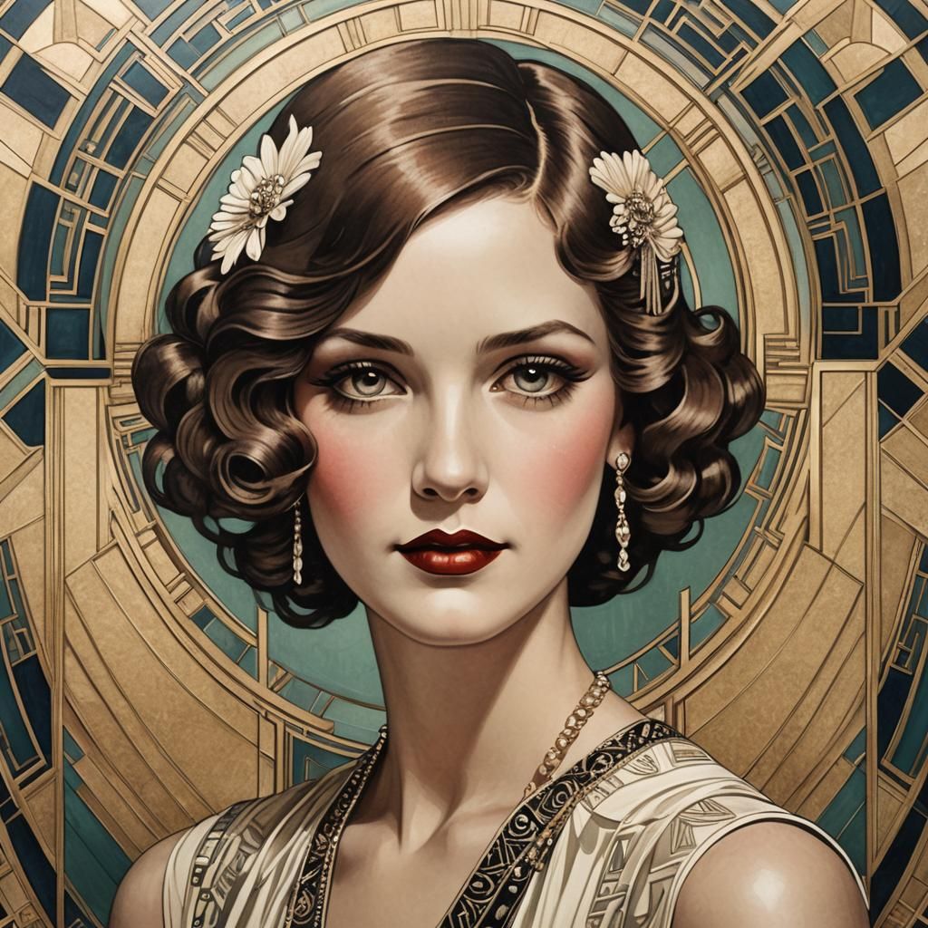 Stylish Art Deco Portrait