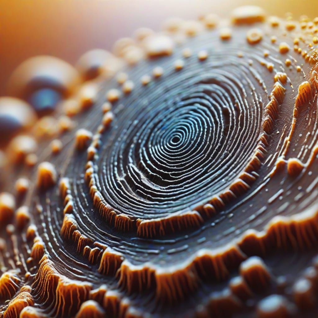 Detailed Microscopic Fingerprint Macro Photography
