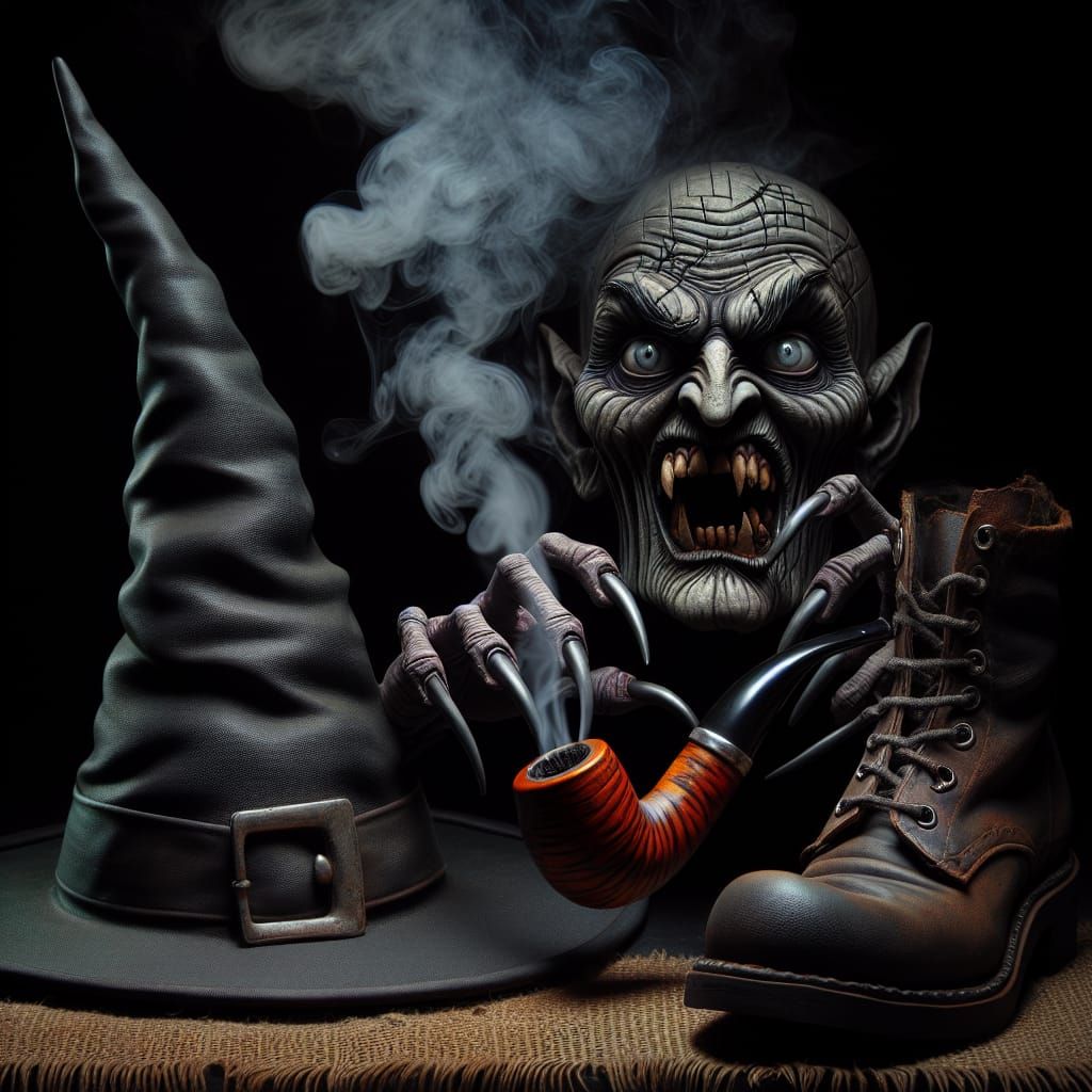 Terrifying Witch Emerges from Smoke