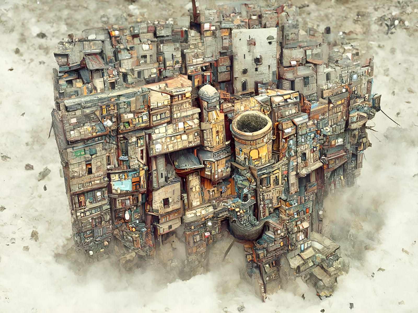 Dystopian Cityscape by Moebius and Simonetti