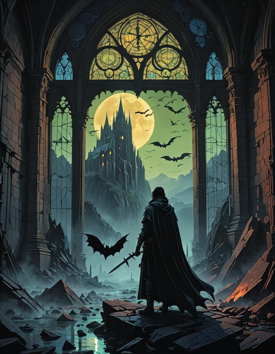 Vampire fangs Epic cinematic brilliant stunning intricate me...