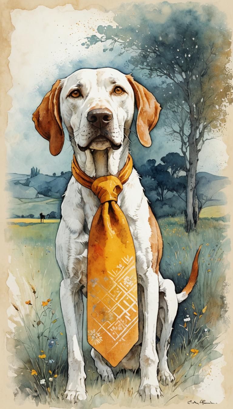 Traveling Companions in an Impasto Countryside