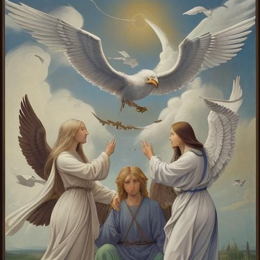 Heavenly Birds in Iconographic Style