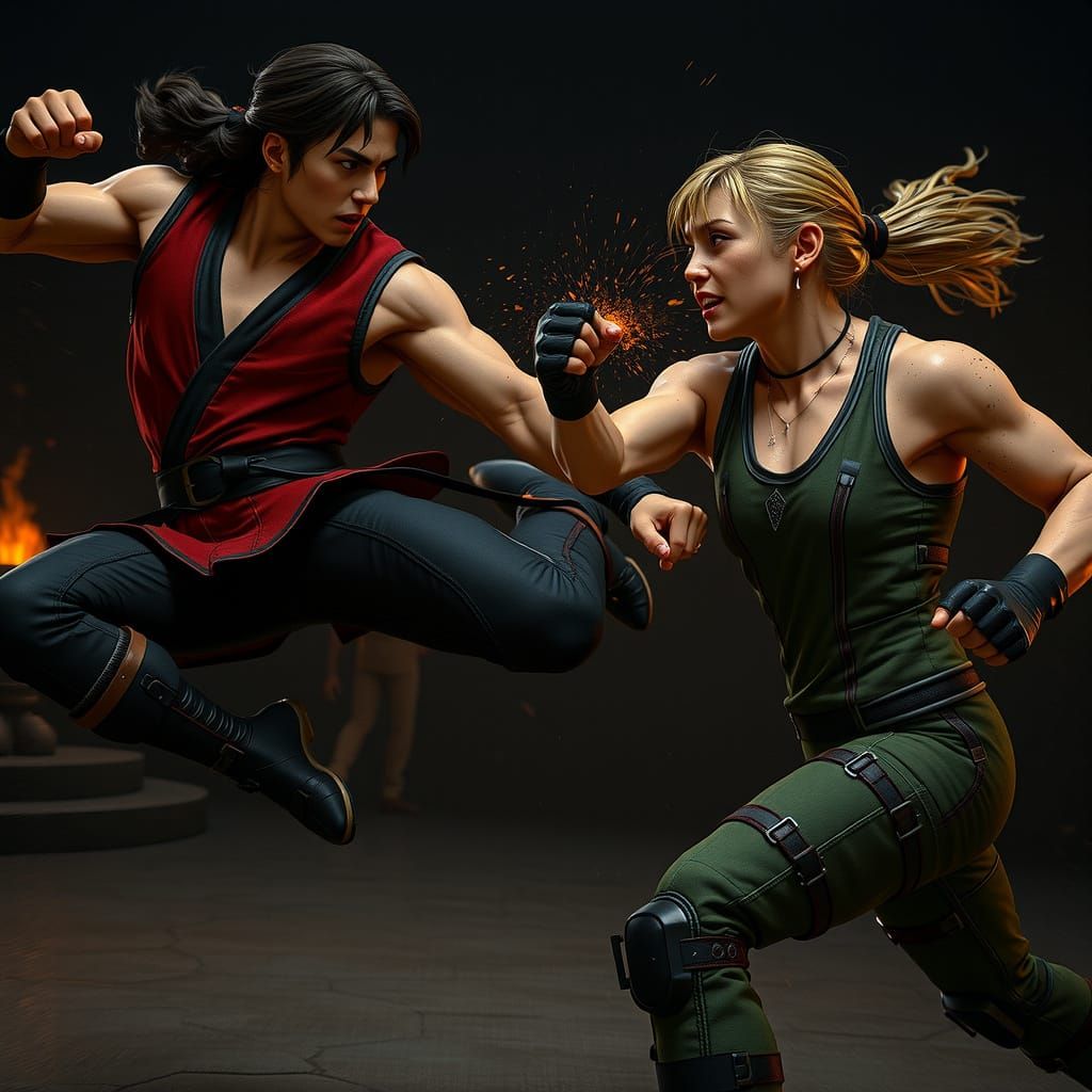 Martial Artists Clash in a Cinematic Arena