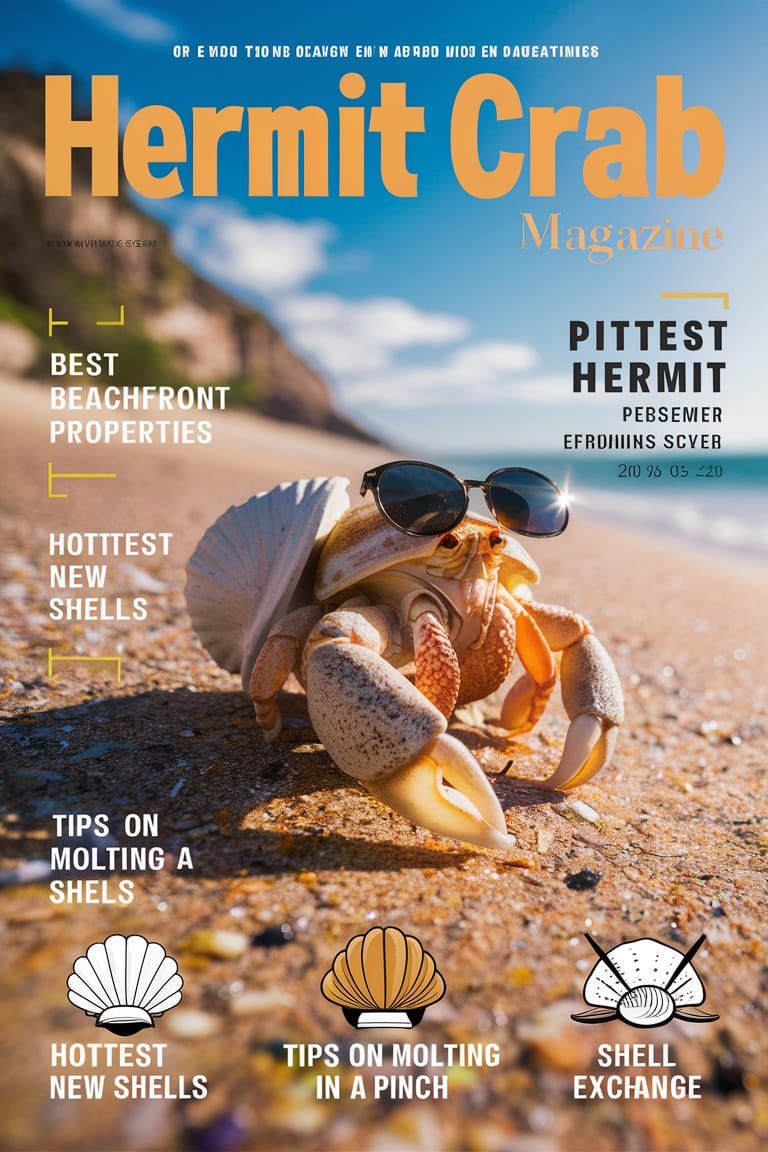Hermit Crab Magazine Cover: Beachfront Properties