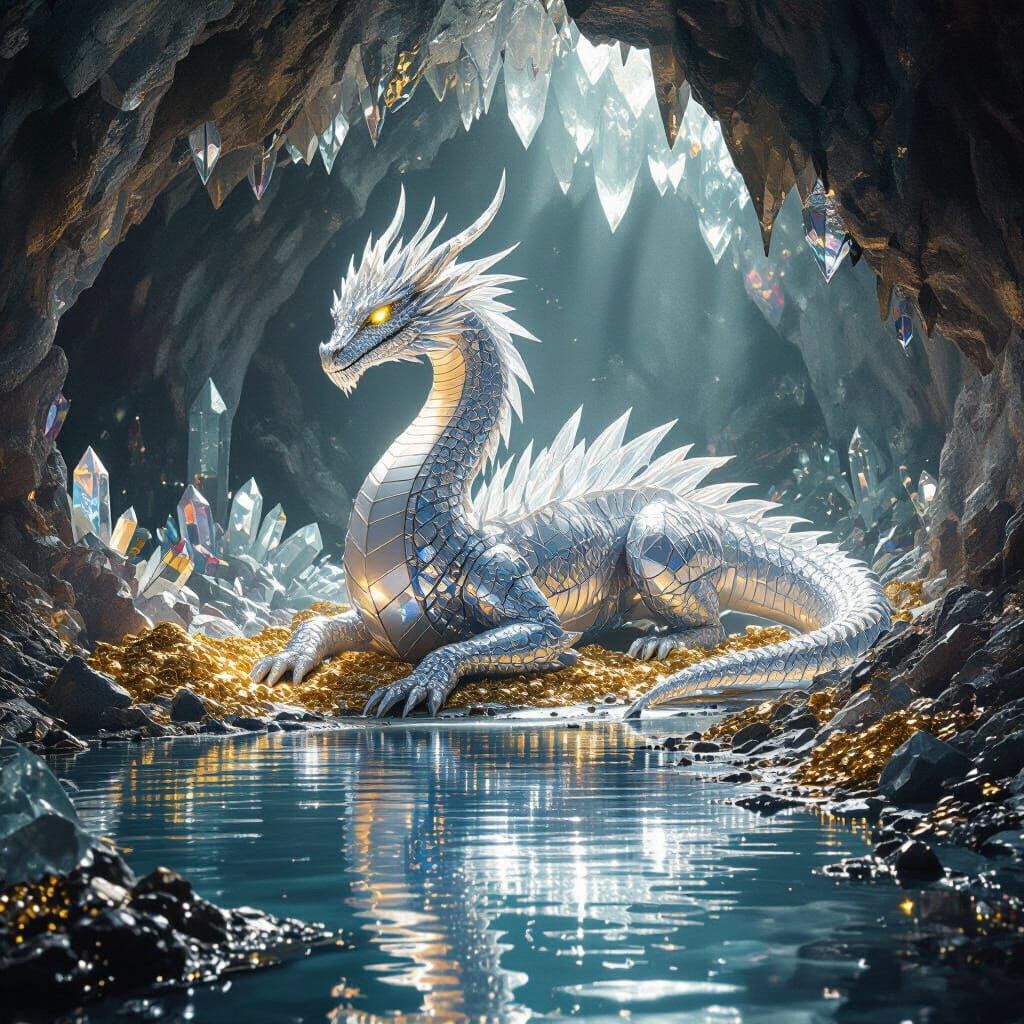 Crystal Dragon Guardian of Gemstone Hoard